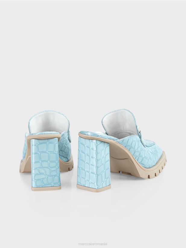 pantofi slip-on „regândiți împreună”. Marc Cain albastru atmosferic încălţăminte 4826HH1639