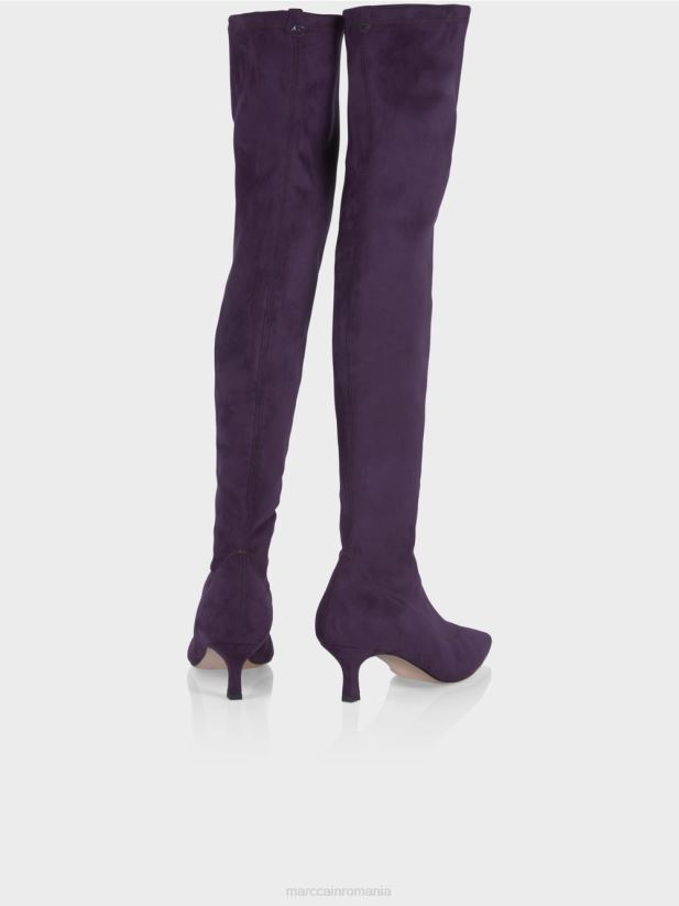 peste genunchi cu tocuri de pisoi Marc Cain prune umbrite încălţăminte 4826HH1587