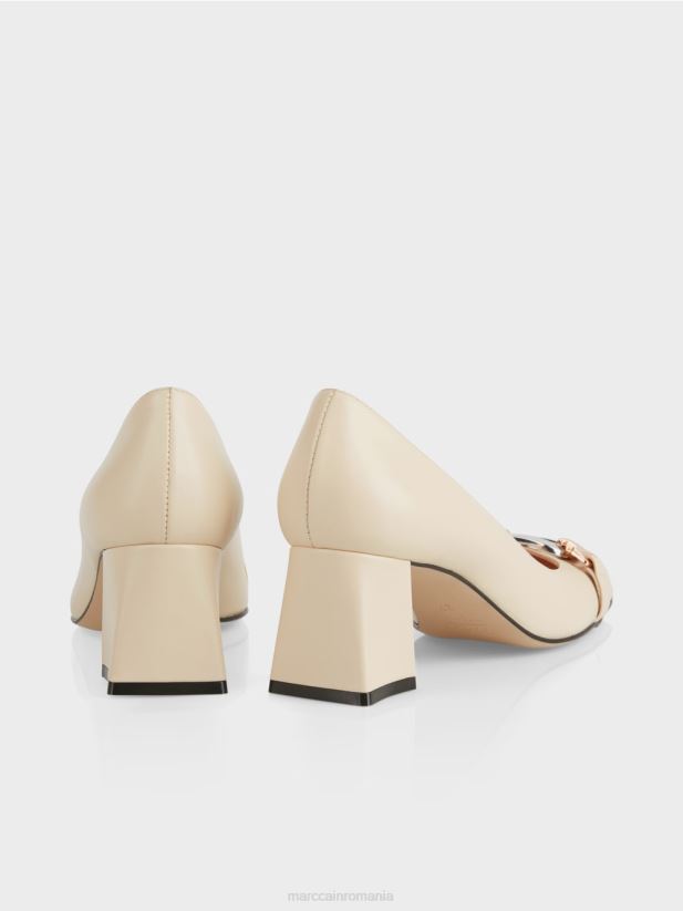 pompe cu fermoar Marc Cain crema inchisa încălţăminte 4826HH1560