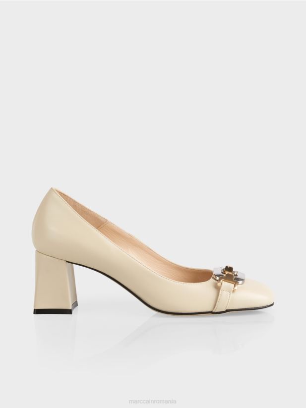pompe cu fermoar Marc Cain crema inchisa încălţăminte 4826HH1560
