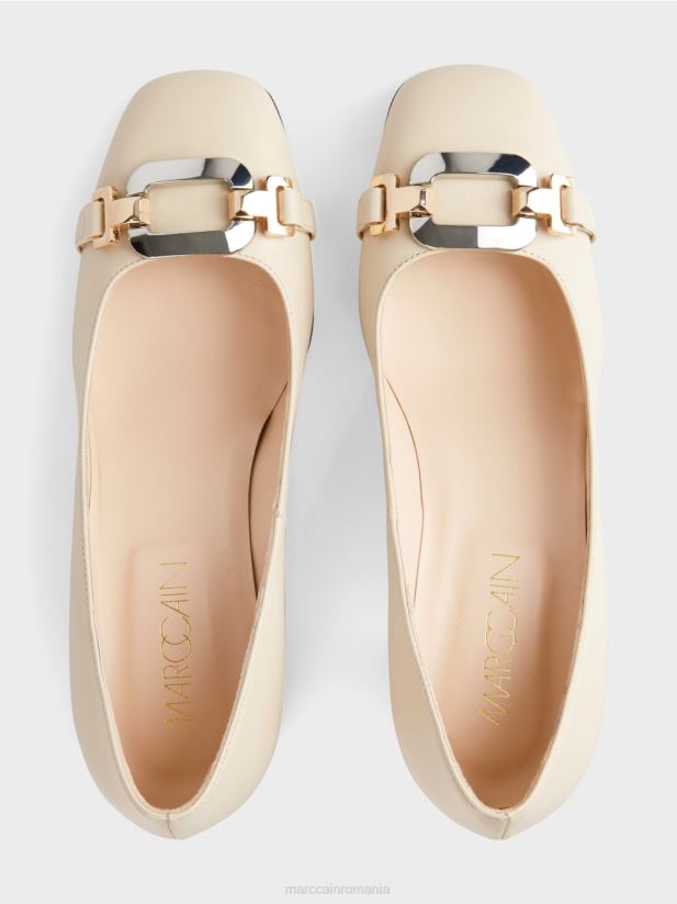 pompe cu fermoar Marc Cain crema inchisa încălţăminte 4826HH1560