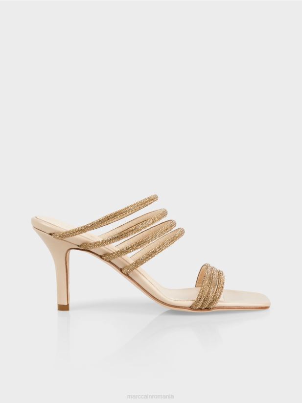 sandale elegante cu toc stiletto Marc Cain panna cotta încălţăminte 4826HH1612
