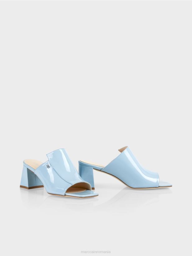 sandale pătrate „regândiți împreună”. Marc Cain albastru atmosferic încălţăminte 4826HH1632