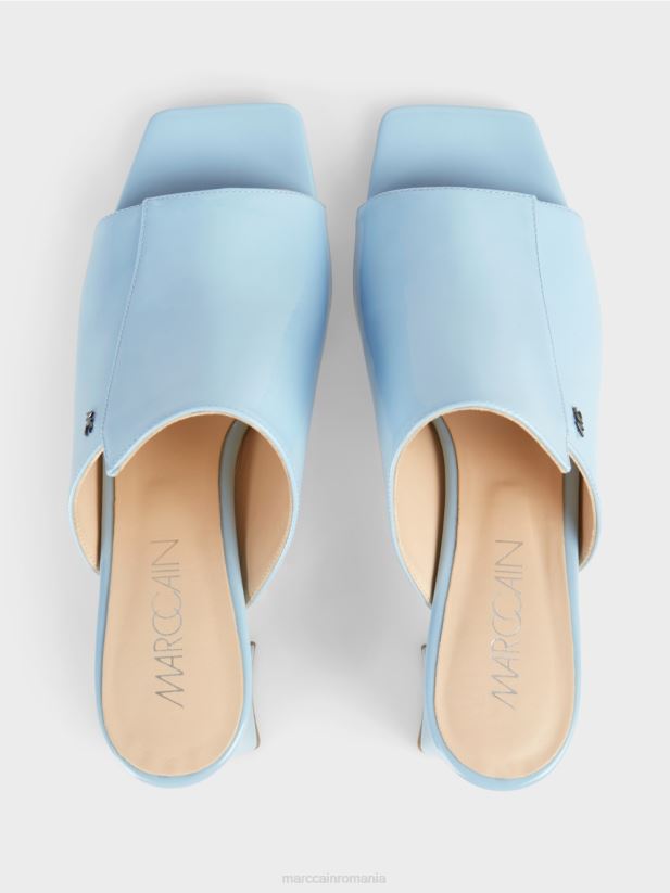 sandale pătrate „regândiți împreună”. Marc Cain albastru atmosferic încălţăminte 4826HH1632