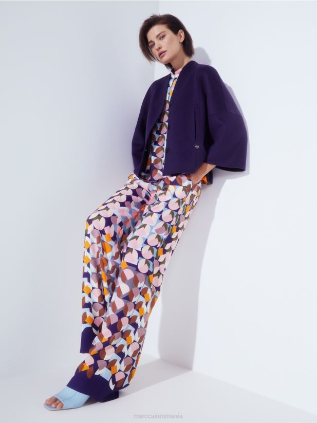 sandale pătrate „regândiți împreună”. Marc Cain albastru atmosferic încălţăminte 4826HH1632