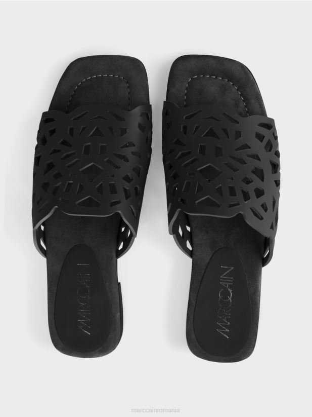 sandale aerisite cu decupaje Marc Cain negru încălţăminte 4826HH1599