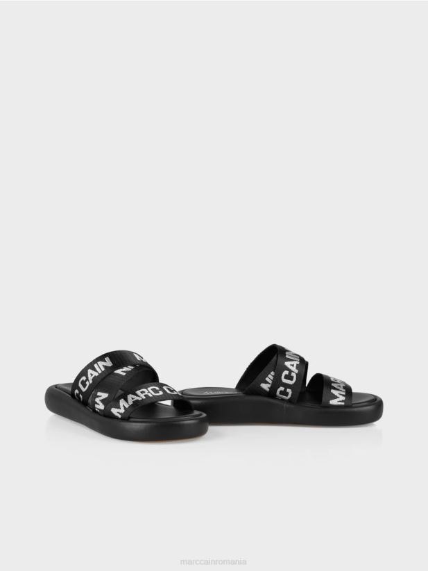 sandale contemporane cu litere mc Marc Cain negru încălţăminte 4826HH1597