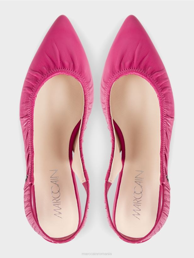 sandale cu bareta elastica Marc Cain roz aprins încălţăminte 4826HH1644