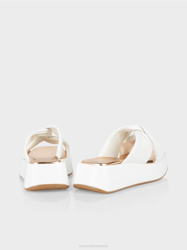 sandale cu detaliu nod Marc Cain alb încălţăminte 4826HH1618