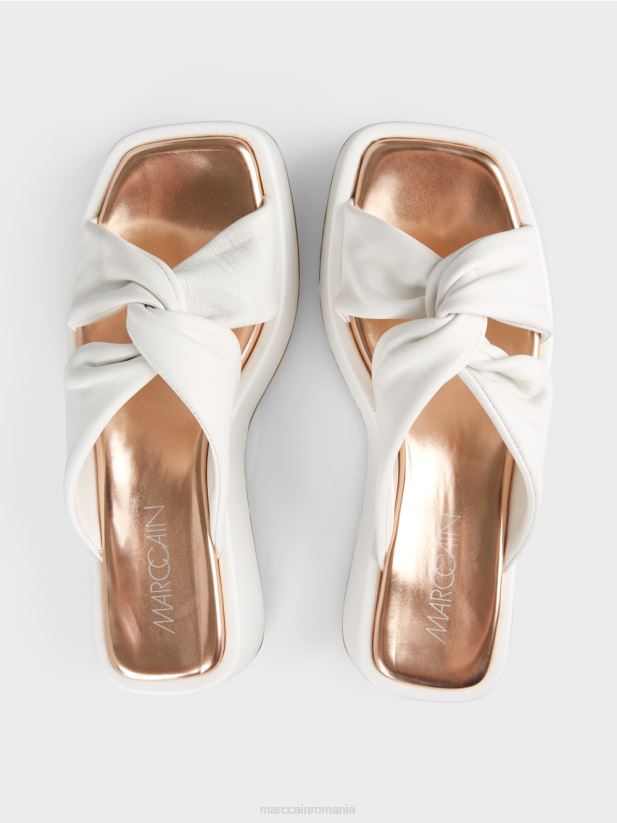 sandale cu detaliu nod Marc Cain alb încălţăminte 4826HH1618