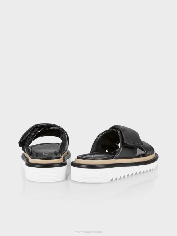 sandale cu inchidere la atingere Marc Cain negru încălţăminte 4826HH1615