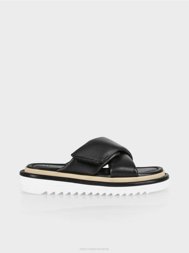 sandale cu inchidere la atingere Marc Cain negru încălţăminte 4826HH1615