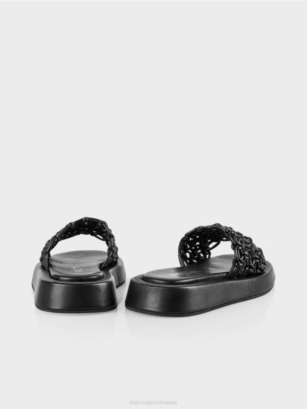 sandale cu platformă la modă Marc Cain negru încălţăminte 4826HH1606