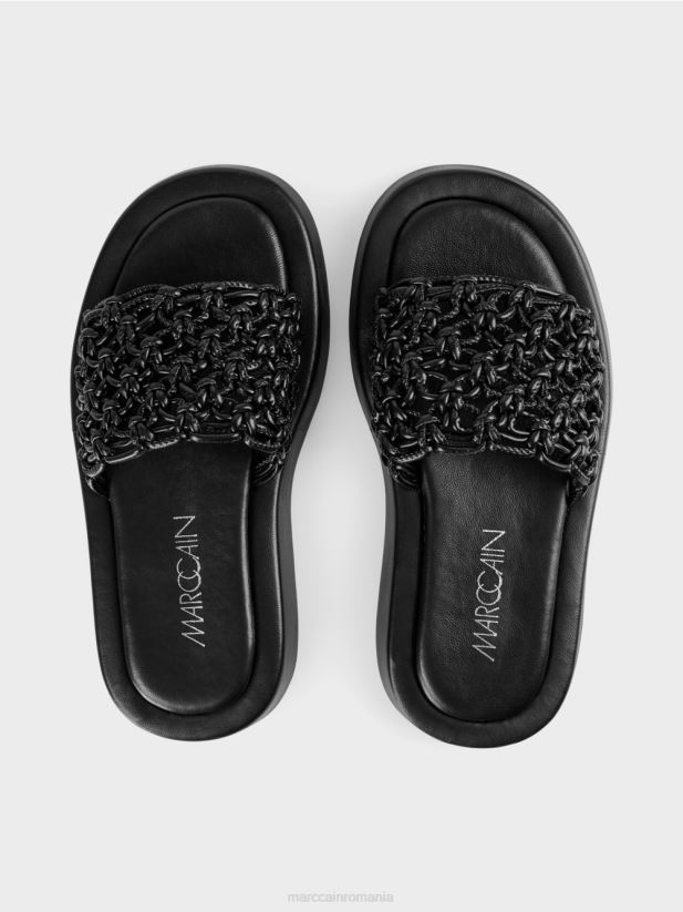 sandale cu platformă la modă Marc Cain negru încălţăminte 4826HH1606