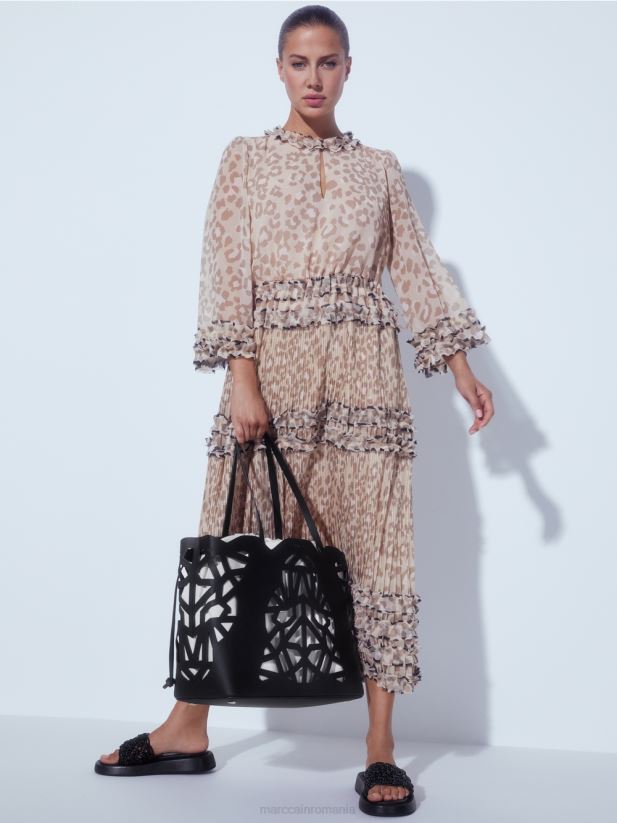 sandale cu platformă la modă Marc Cain negru încălţăminte 4826HH1606